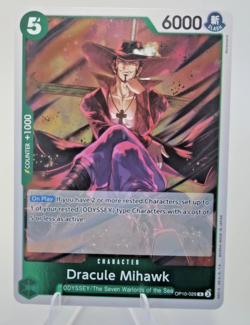 One Piece Royal Blood OP10-029 Dracule Mihawk RARE ENGLISH Foil - Image 1