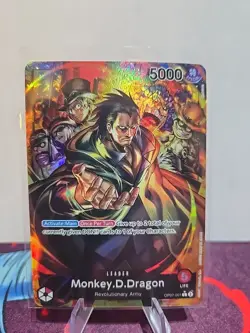 OP07-001 Monkey.D.Dragon Alt Art Leader One Piece TCG English Card NM - Image 1