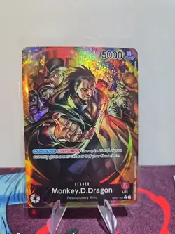 OP07-001 Monkey.D.Dragon Alt Art Leader One Piece TCG English Card NM - Image 2