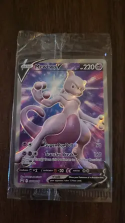 Pokemon TCG Mewtwo v Full Art Black Star Promo SWSH229 New/Sealed - Image 1