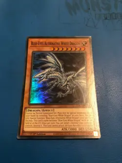 YUGIOH Super Rare Blue-Eyes Alternative White Dragon RA02-EN010 1st Edition - Image 1