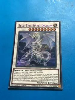 YUGIOH Ultra Rare Blue-Eyes Spirit Dragon LDS2-EN020 1st Edition PURPLE - Image 1