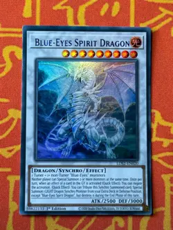 YUGIOH BLUE-EYES SPIRIT DRAGON ULTRA RARE 1ST EDITION NM LDS2-EN020 - Image 1
