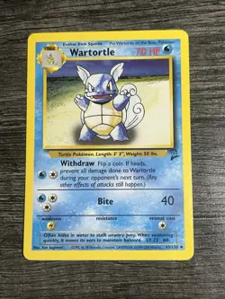 Clean Wartortle 63/130 Base Set 2 WOTC Pokemon Card - Image 1