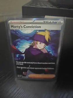 Pokemon Morty's Conviction Trainer Full Art Ultra Rare Temporal Forces 201/162 - Image 1