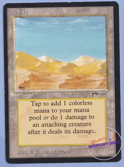 Desert Arabian Nights Mtg MISPRINT (Campfire - Mirage) - Image 1