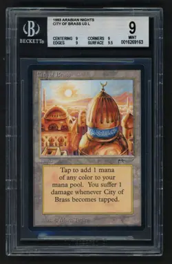 ***BGS 9 Quad+ City of Brass*** MTG Arabian Nights Magic Kid Icarus - Image 1