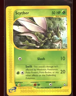 Scyther Aquapolis 106/147 Ex Non-Holo E-Series Pokemon - Image 1