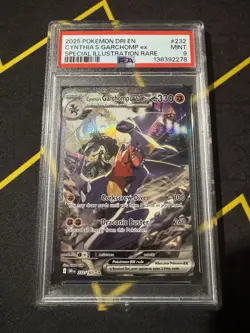2025 Pokemon Destined Rivals Cynthia's Garchomp ex 232/182 SIR PSA 9 - Image 1
