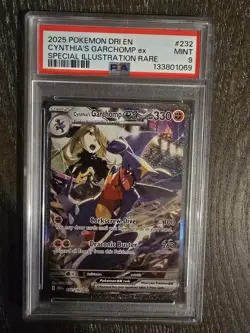 Cynthia's Garchomp EX 232/182 Sir Destined Rivals PSA 9 Pokemon TCG english - Image 1