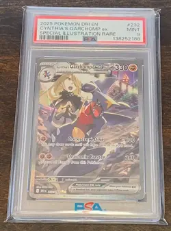 Cynthia's Garchomp Ex 232/182 PSA 9 Pokemon Destined Rivals SIR Holo Mint Graded - Image 1