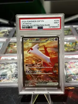 2024 Pokemon Surging Sparks Latias EX SIR 239/191 - PSA 9 - Image 1