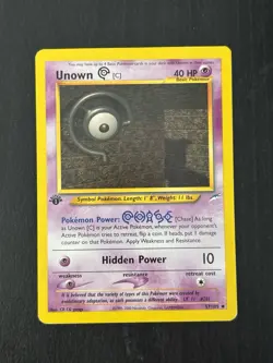 Pokemon Card - Unown [C] Neo Destiny 57/105 Uncommon 1st Edition - Image 1