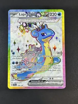 Lapras EX 158/142 Full Art NM Stellar Crown Pokemon Card - Image 1