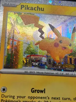 Pokemon Pikachu Holo Card 18/91 Trick or Trade 2024 Swirl - Image 3