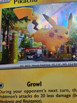 Pokemon Pikachu Holo Card 18/91 Trick or Trade 2024 Swirl - Image 4