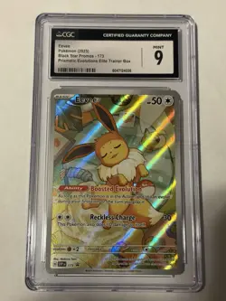 Eevee (173) Black Star Promo 173 Prismatic Evolutions CGC Mint 9 Graded Card - Image 1