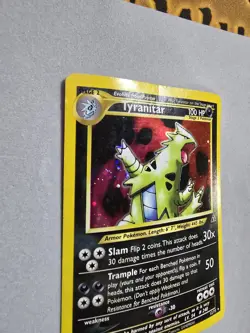 Pokemon TCG Tyranitar Neo Discovery Card 12/75 Unlimited Edition Holo Rare - Image 2