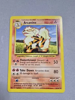 Pokemon TCG Arcanine Base Set, Unlimited Uncommon Card 23/102 Never Played, NM! - Image 1