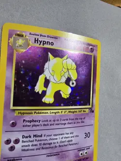 Pokemon TCG Hypno Fossil Holo Unlimited Rare Card 8/62 - Image 1