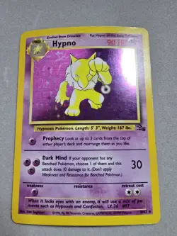 Pokemon TCG Hypno Fossil Holo Unlimited Rare Card 8/62 - Image 2