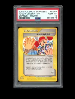 Pokemon PSA 10 GEM MINT 2002 Touch Generation Change! Japanese Promo Card 027/P - Image 1