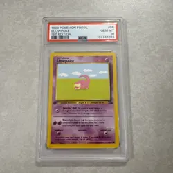 Slowpoke 55/62 Fossil Regular Graded PSA 10 Gem Mint Pokemon Card - Image 1