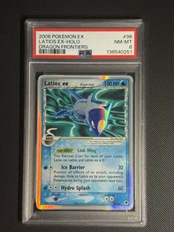 2006 POKEMON EX DRAGON FRONTIERS #96 LATIOS EX HOLO PSA 8 Card - Image 1