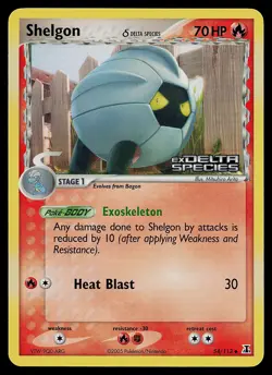 Pokemon Card - Shelgon Delta Species 54/113 Uncommon Reverse Holo Stamped - Image 1