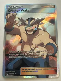 CRASHER WAKE Trainer Textured Holographic Goddess Custom Art Foil TCG Card - Image 1