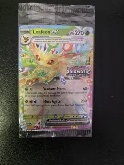Leafeon EX 006/131 Prismatic Evolutions Stamped Promo Pokemon Card - NM Sealed - Image 1