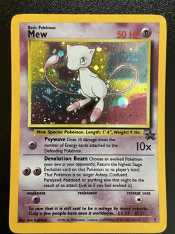 MEW Pokemon Card - WOTC Promo - Black Star - #9 - HOLO - NM (F) - Image 1