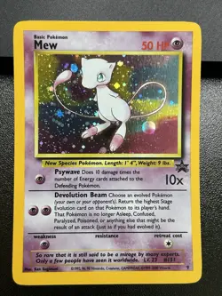 MEW Pokemon Card - WOTC Promo - Black Star - #9 - HOLO - NM (F) - Image 2