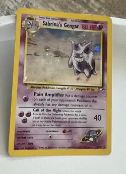 Pokemon TCG Sabrina's Gengar Holo Rare Card 14/132 Gym Heroes - Image 1