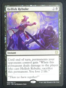 Hellish Rebuke - AFC - Mtg Card #243 - Image 1