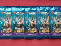 Magic The Gathering 5x WILDS OF ELDRAINE New Sealed SET Booster Pack Lot MTG - Image 1