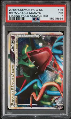 (PSA 7) RAYQUAZA & DEOXYS #89 TOP LEGEND 2010 HEARTGOLD & SOULSILVER UNDAUNTEDNM - Image 1