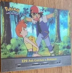 1999 Topps TV Ani.Series 2 #EP3 ASH CATCHES A POKEMON Holo Silver Foil Blue Logo - Image 1