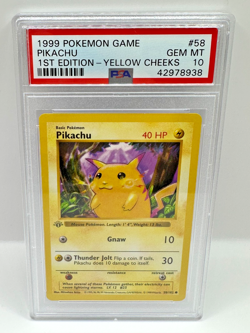 1999 POKEMON GAME PIKACHU 1ST EDITION YELLOW CHEEKS #58 GEM MT PSA 10 - Image 3