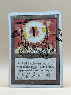 Magic The Gathering Sol Ring- Revised Edition Unknown Artist And Signature - Image 1