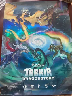 MTG MAGIC THE GATHERING - TARKIR DRAGONSTORM FOIL POSTER NM NEW - Image 1