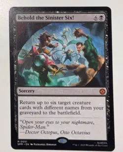 MTG Behold the Sinister Six 0051 Regular Marvel's Spider-Man NM/M SPM Mythic - Image 1