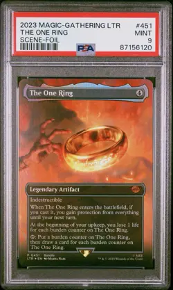 PSA 9 Magic The Gathering The One Ring Foil #LOTR 0451 P MTG 2023 - Image 1