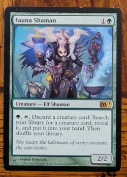 Fauna Shaman x1 MTG Magic Core Set 2011 M11 Moderate Play MP English - Image 1
