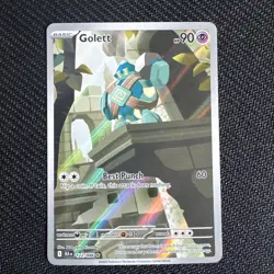 Pokemon TCG Black Bolt Full Art Illustration Rare Card Golett 122/086 English NM - Image 1