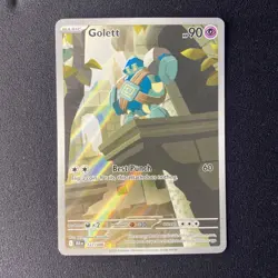 Pokemon TCG Black Bolt Full Art Illustration Rare Card Golett 122/086 English NM - Image 1