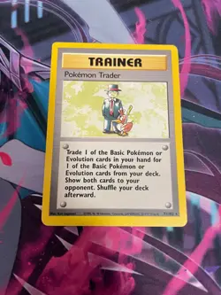 POKEMON - POKEMON TRADER - 77/102 - RARE - BASE SET - LP - Image 1