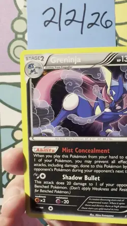 Pokemon TCG Greninja XY Black Star Promo Holo Card XY24 LP - Image 2