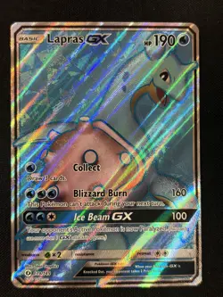 Lapras GX (Full Art) 139/149 Ultra Rare Holo SM Base Set Pokemon Card - Image 1