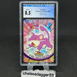 CGC 8.5 Mint Pokemon Topps 1999 Series 1 - Rattata #19 Black Logo Second Print - Image 1